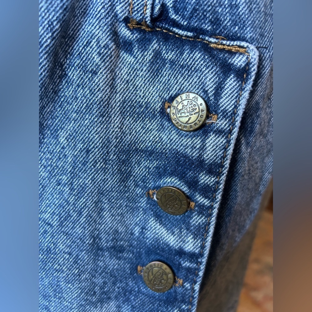 Vintage 80s Whipp Denim Midi Skirt 3 - Picture 6 of 14